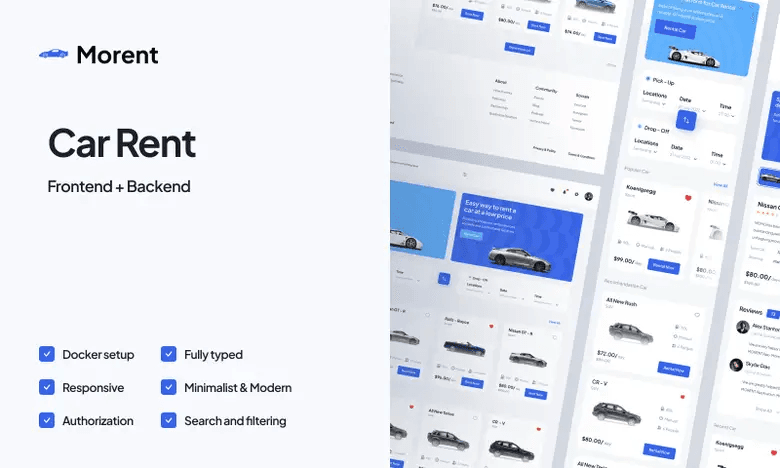 Morent Rental E-Commerce Website